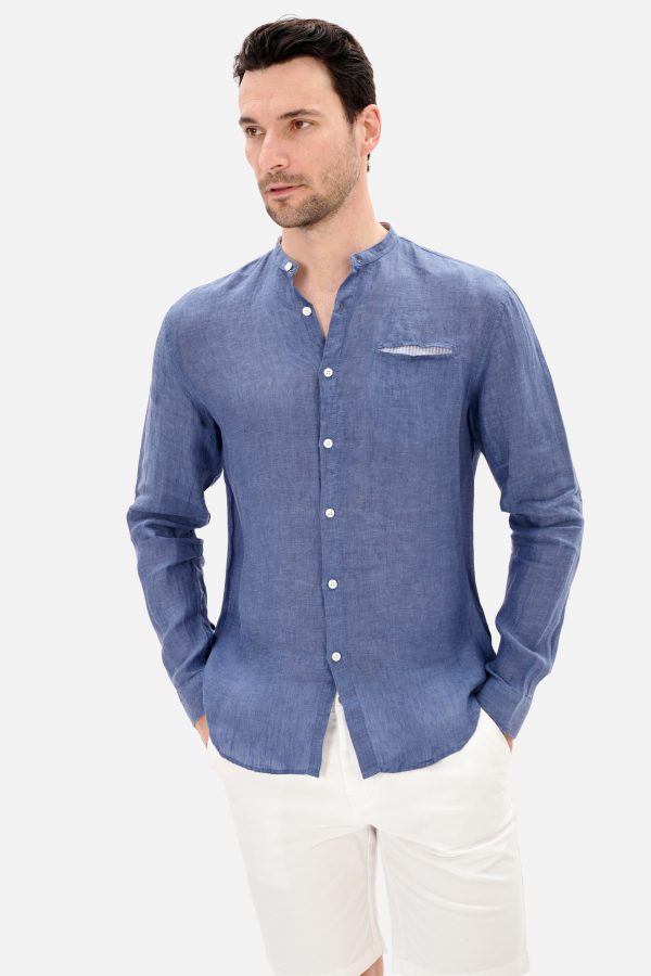 CAMISA LINO HOMBRE CUELLO MAO