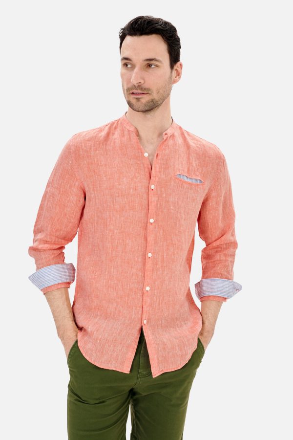 CAMISA LINO HOMBRE CUELLO MAO