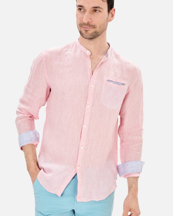 CAMISA LINO HOMBRE CUELLO MAO