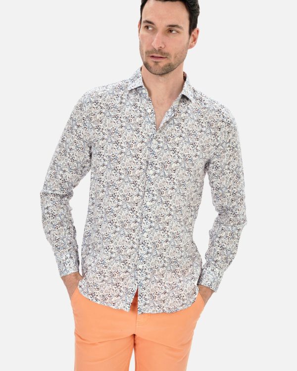 CAMISA LINO HOMBRE CUELLO CUTAWAY