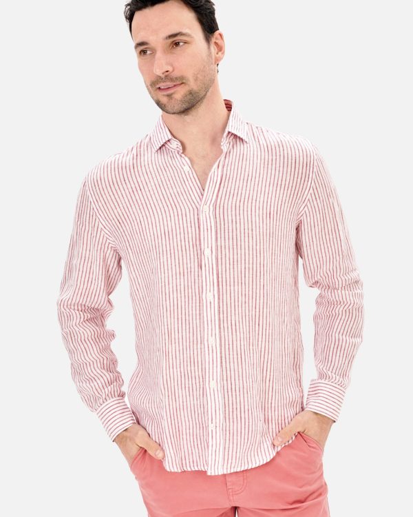 CAMISA LINO HOMBRE CUELLO CUTAWAY