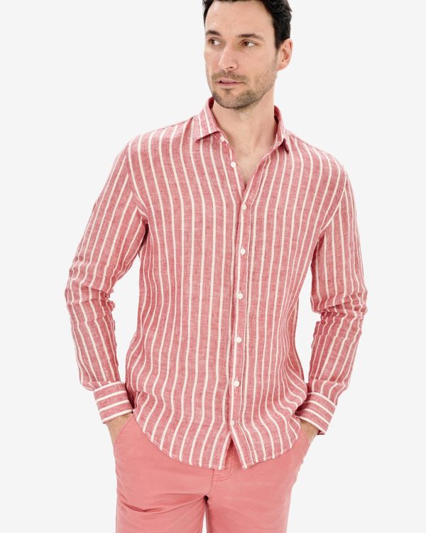 CAMISA LINO HOMBRE CUELLO CUTAWAY