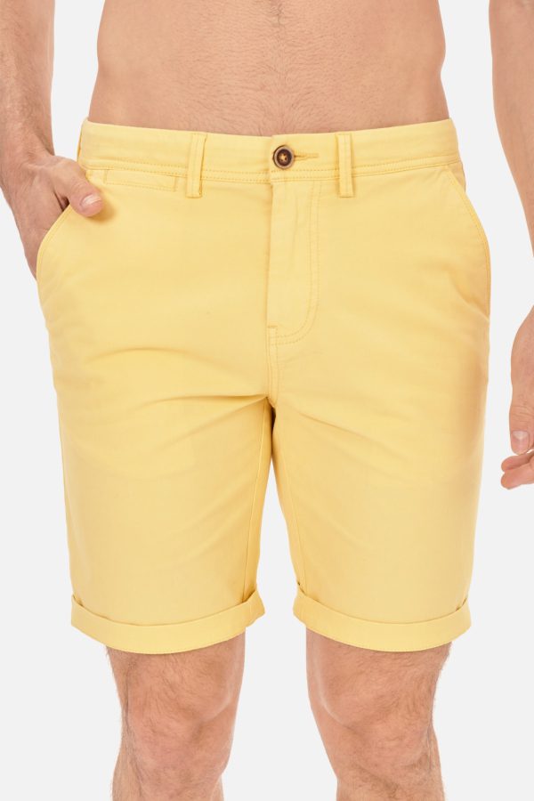 BERMUDA ALGODÓN SARGA GARMENT DYED