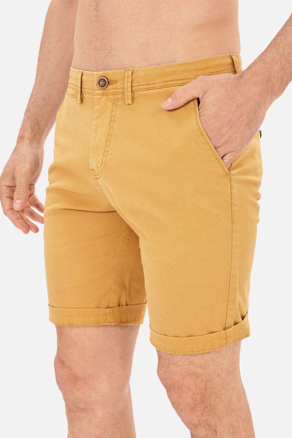 BERMUDA ALGODÓN SARGA GARMENT DYED