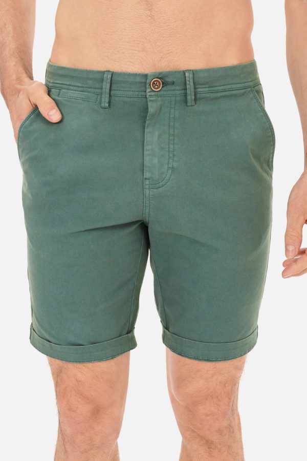 BERMUDA ALGODÓN SARGA GARMENT DYED