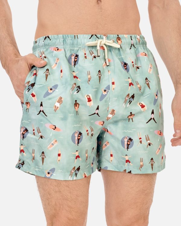 BAÑADOR HOMBRE ESTAMPADO PLAYA
