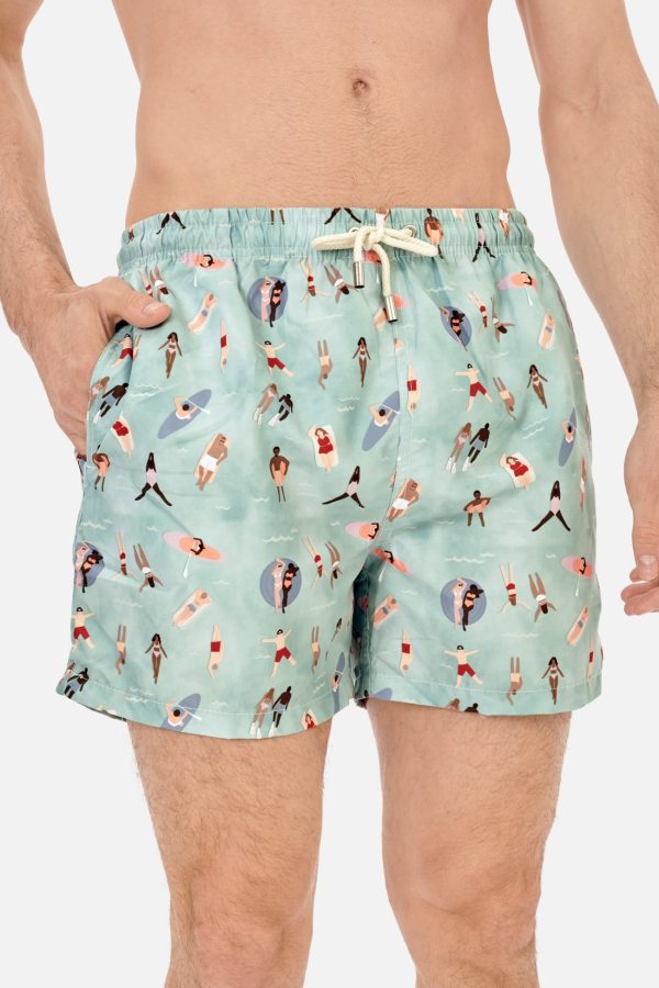 BAÑADOR HOMBRE ESTAMPADO PLAYA