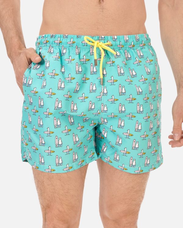 BAÑADOR HOMBRE ESTAMPADO OSO SURF