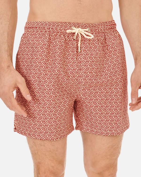 BAÑADOR HOMBRE ESTAMPADO ESTILO GEOMETRICO