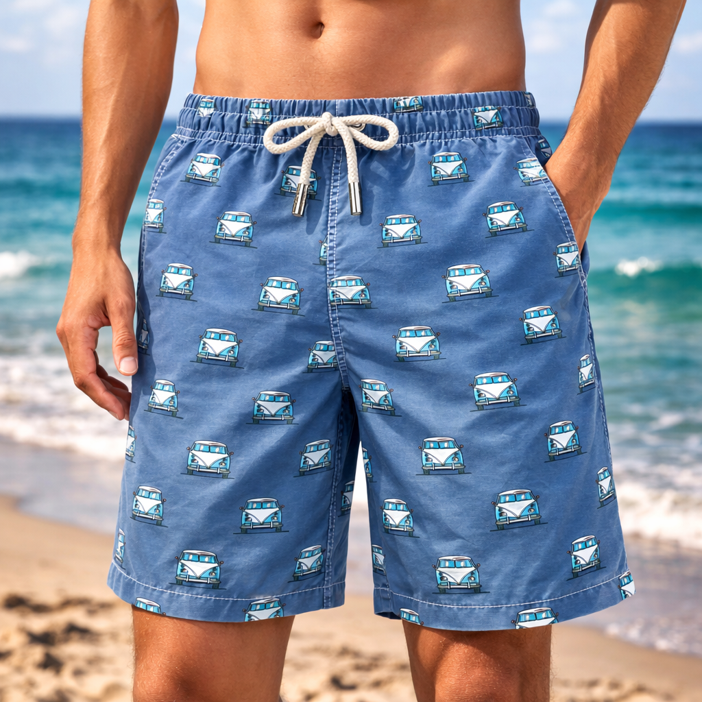 BAÑADOR HOMBRE CON ESTAMPADO DE COCHE - Imagen 5