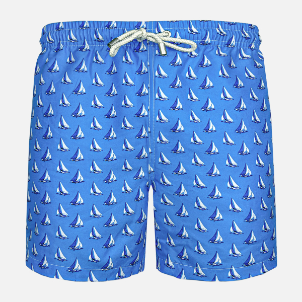 Bañador estampado barcos hombre Blue Coast Yachting