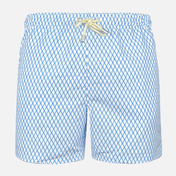 BAÑADOR HOMBRE CON ESTAMPADO DE REJILLAS
