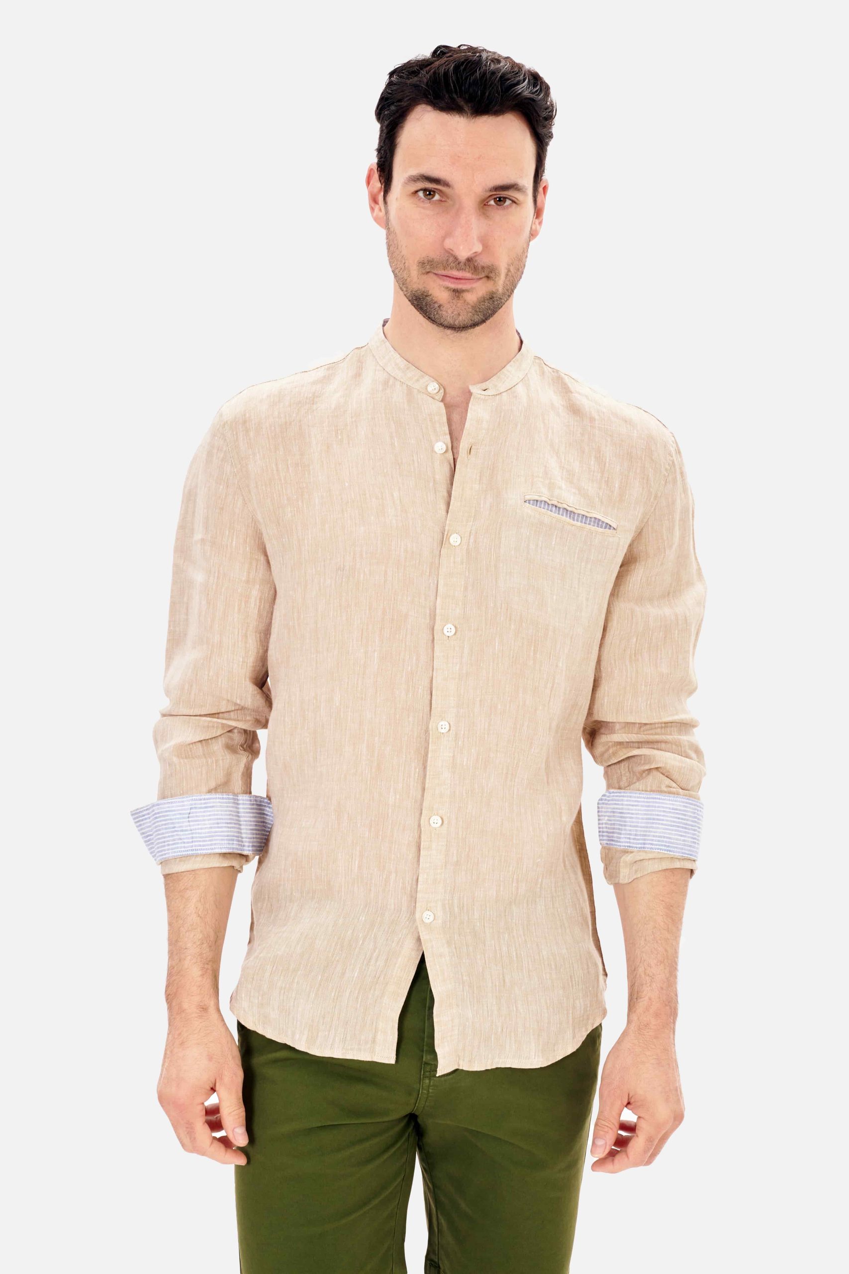 CAMISA LINO HOMBRE CUELLO MAO - Imagen 8