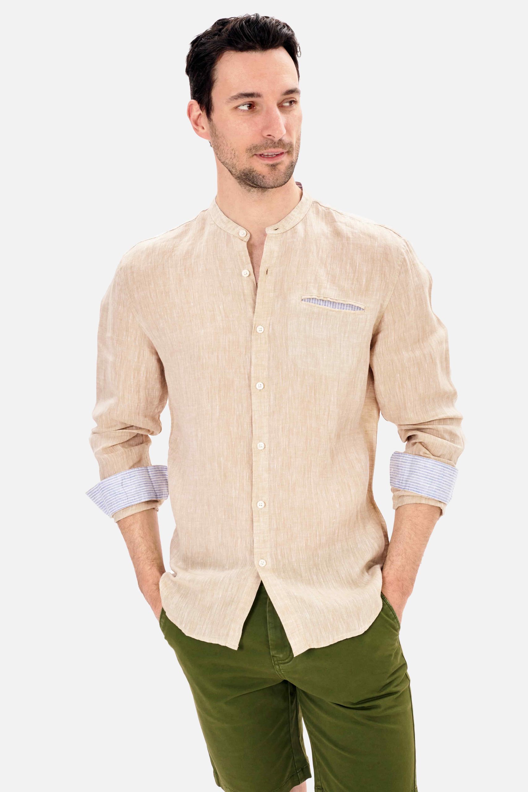 CAMISA LINO HOMBRE CUELLO MAO - Imagen 7