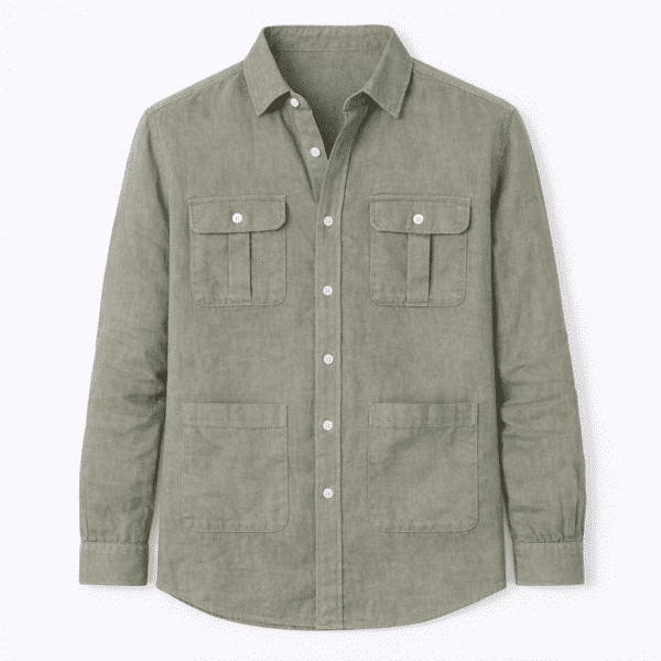 CAMISA LINO HOMBRE SAFARI
